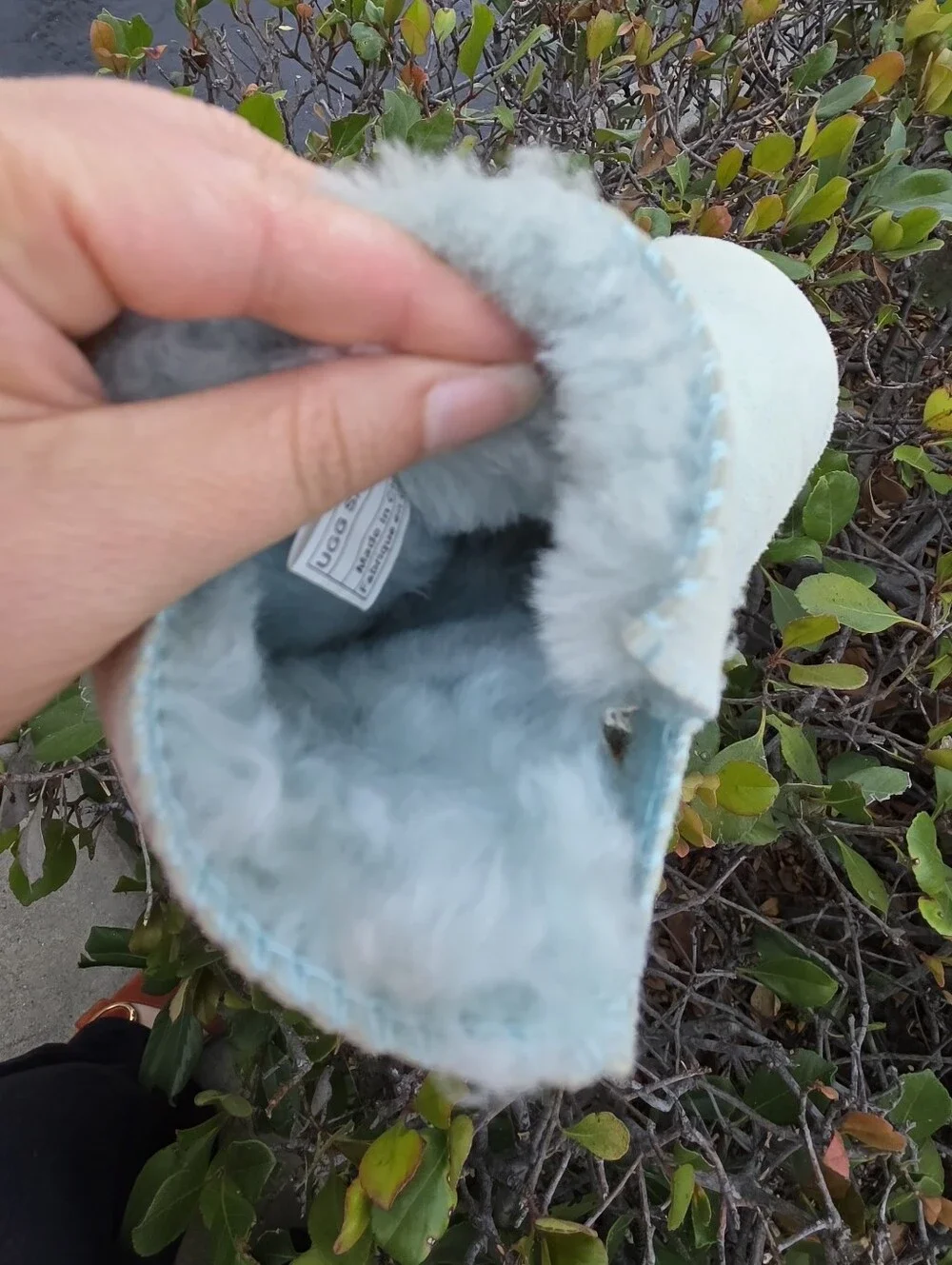 UGG Kids Mint Green Shearling Booties